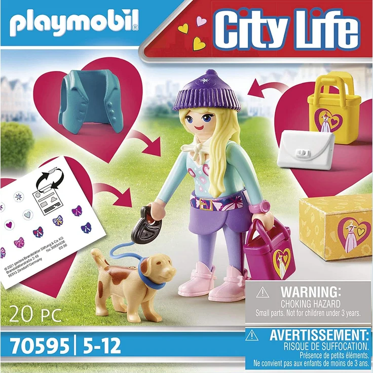 Playmobil City Life 70595 'Fashion Girl mit Hund', 20 Teile, ab 5 Jahren – Bild 3