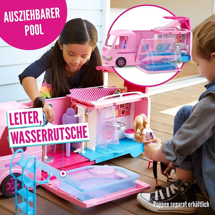 Barbie FBR34 'Super Abenteuer-Camper' Spielset, 60 cm lang, ab 3 Jahren – Bild 6