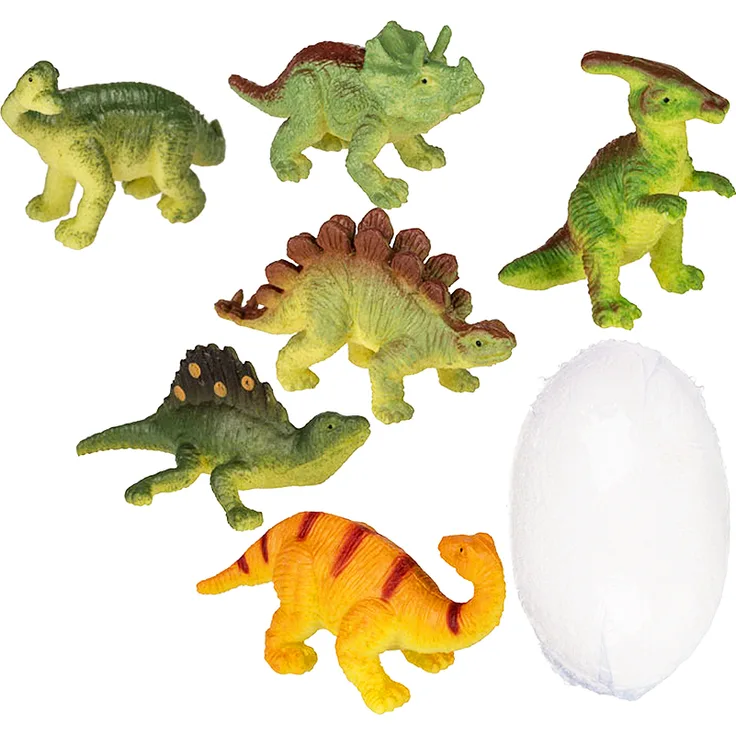 Schlüpfender Dino im sprudelnden Ei ca. 5cm, 6-fach sortiert, 1x Stück, zufällige Auswahl