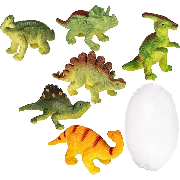 Schlüpfender Dino im sprudelnden Ei ca. 5cm, 6-fach sortiert, 1x Stück, zufällige Auswahl