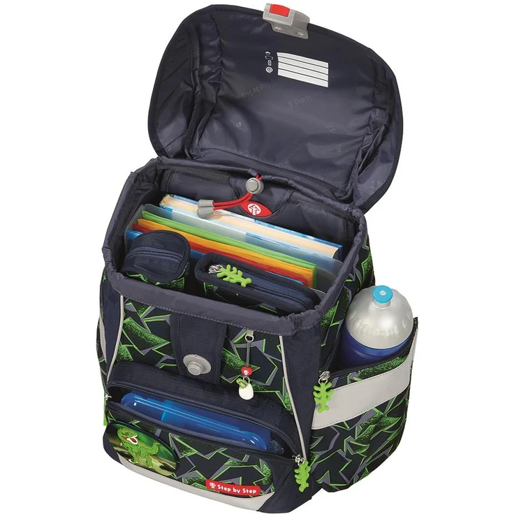 Step by Step 2in1 Plus 'Wild T-Rex Taro', Schulranzen-Set 6-teilig, 19 Liter, Grün-Schwarz – Bild 5