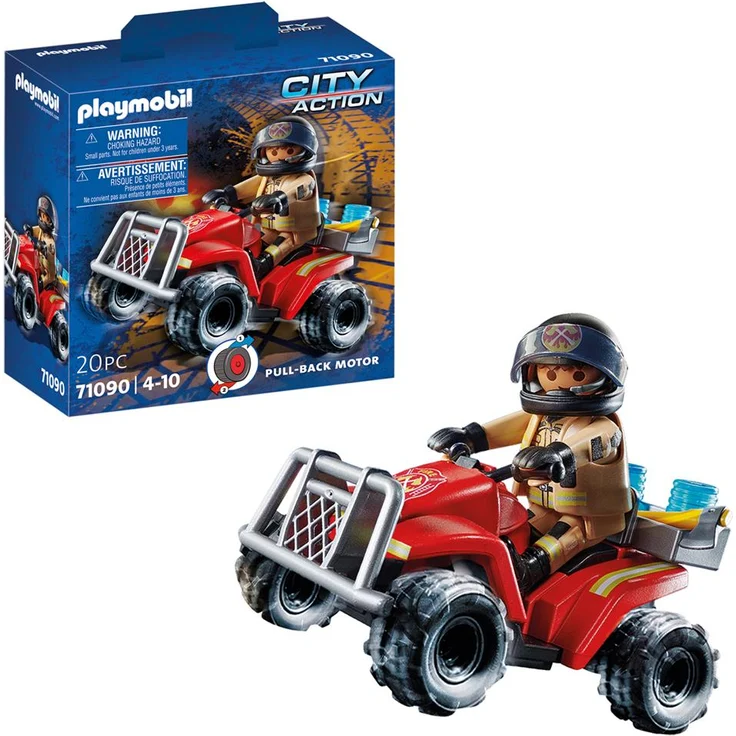 Playmobil City Action 71090 'Feuerwehr Speed Quad', 20 Teile, ab 4 Jahren – Bild 1