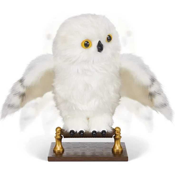 Spin Master 'Wizarding World Harry Potter - Interaktive Plüsch-Eule Hedwig ', mit über 15 Geräuschen und Bewegungen, 22,9 cm groß, ab 5 Jahren, weiß – Bild 4