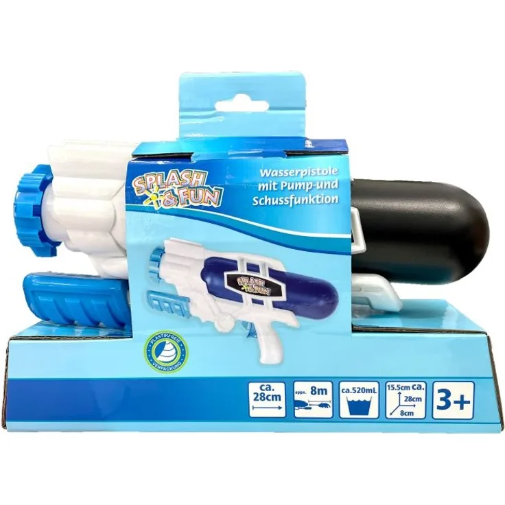 Splash & Fun Wasserpistole m. it Pump- und Schussfunktion 28 cm