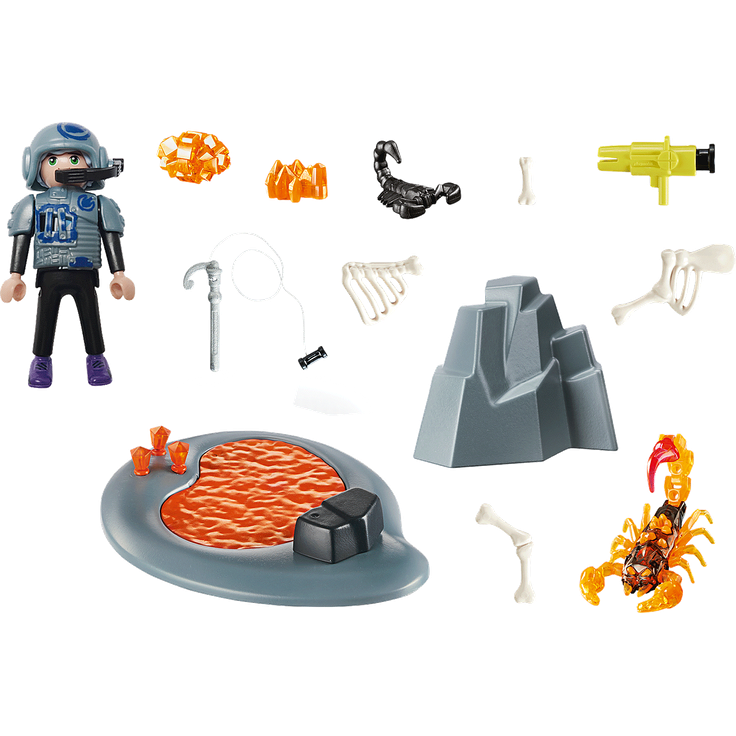 Playmobil Dino Rise 70909 'Starter Pack Kampf gegen den Feuerskorpion', 31 Teile, ab 5 Jahren – Bild 3