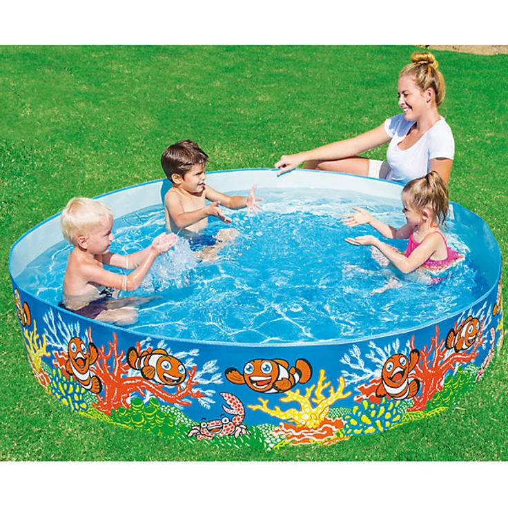 Bestway 'Fill 'N Fun "Clownfish"' Fixbecken, Ø 183 x 38 cm, ab 2 Jahren, ca. 749 Liter Wasserkapazität, kein Aufblasen nötig – Bild 3