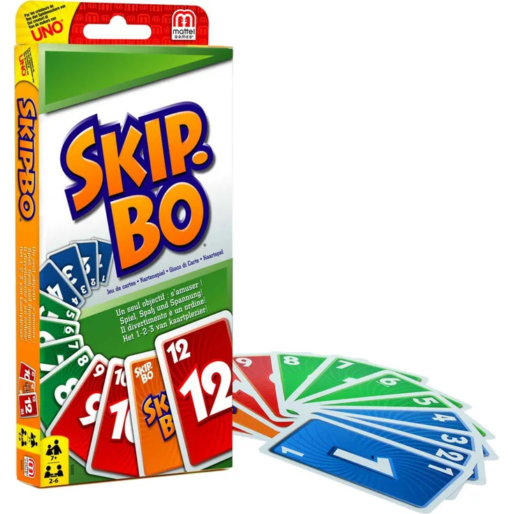 Mattel 'Skip-Bo' Kartenspiel, ab 7 Jahren, 2 - 6 Spieler, ca. 20 min Spielzeit