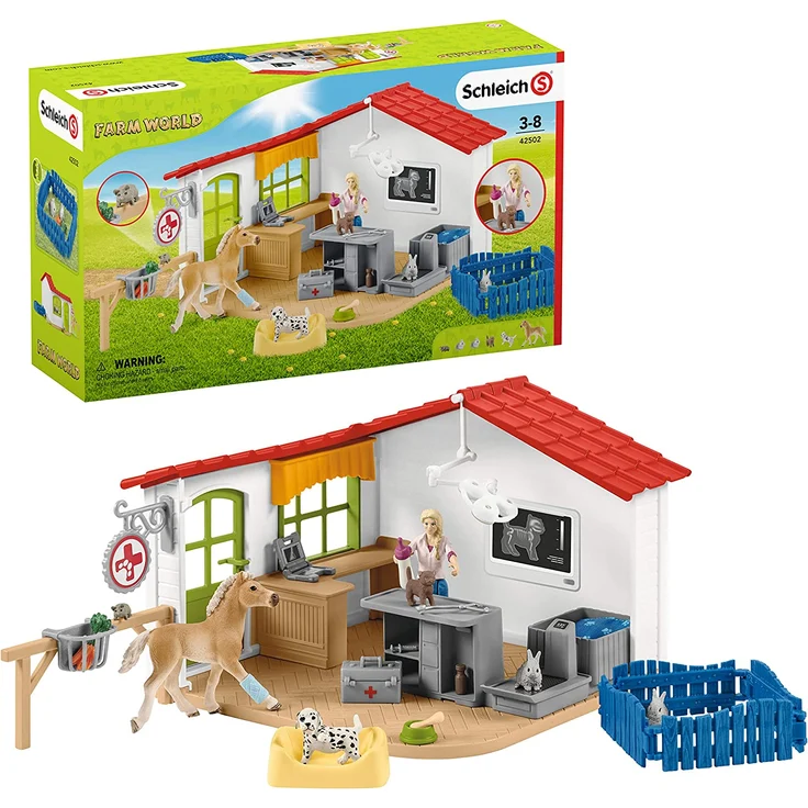 Schleich Farm World 42502 'Tierarzt-Praxis mit Haustieren', ab 3 Jahren, 27 Teile - Preisvergleich – Bild 1