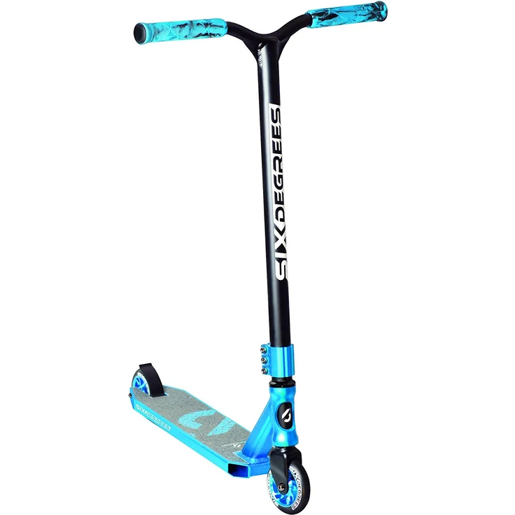 Six Degrees 536 'Stuntscooter 100 mm' Scooter, ab 10 Jahren, Lenkerhöhe 84 cm, verstärkter Wing-Lenker, 360°-Lenkung, max. belastbar bis 100 kg, blau – Bild 1