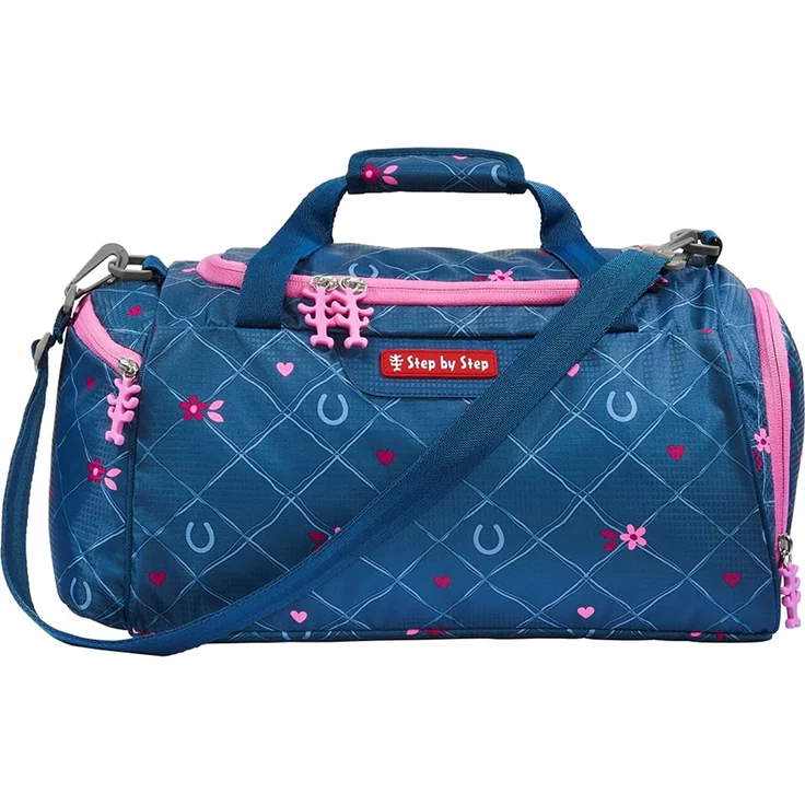Step by Step 'Sporttasche Horse Lima', 38 x 23 x 20 cm, 13 Liter, blau/rosa – Bild 1