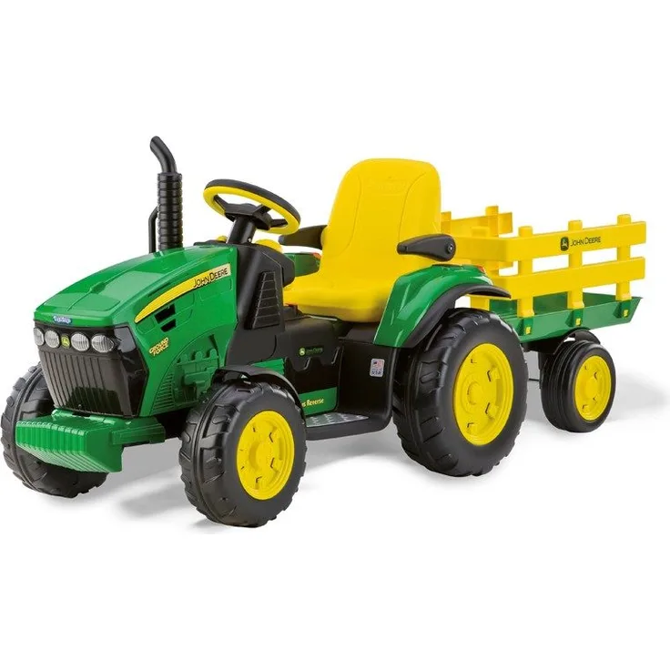 Peg Perego 'John Deere Ground Force' Elektro-Traktor, zwei 12 V Elektromotoren, inkl. Anhänger und vielen Features