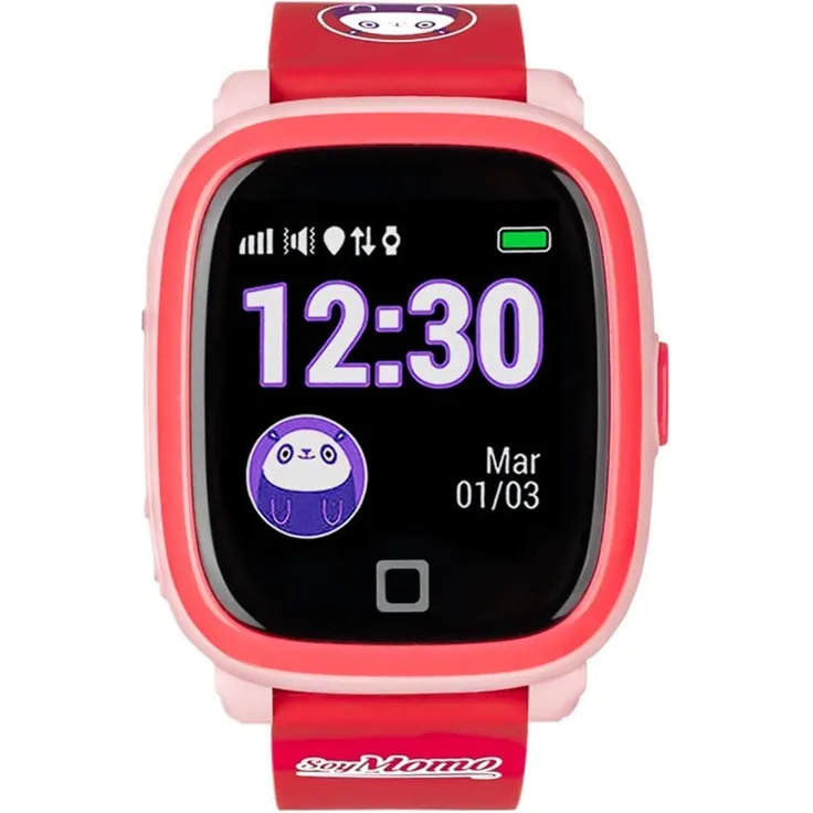SoyMomo H2O Kinder-Smartwatch GPS, Einheitsgröße, Silikonarmband, Rosa