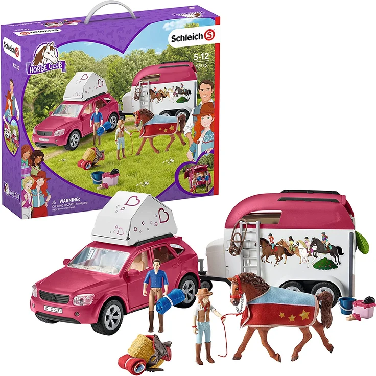 Schleich Horse Club 42535 'Abenteuer mit Auto und Pferdeanhänger', ab 5 Jahren, 18 Teile – Bild 1