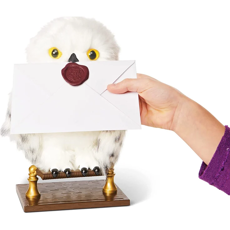 Spin Master 'Wizarding World Harry Potter - Interaktive Plüsch-Eule Hedwig ', mit über 15 Geräuschen und Bewegungen, 22,9 cm groß, ab 5 Jahren, weiß – Bild 6