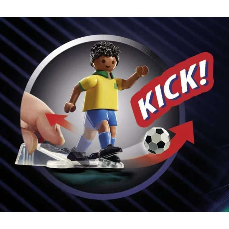 Playmobil Sports & Action 71131 'Fußballspieler Brasilien', 8 Teile, ab 5 Jahren – Bild 4