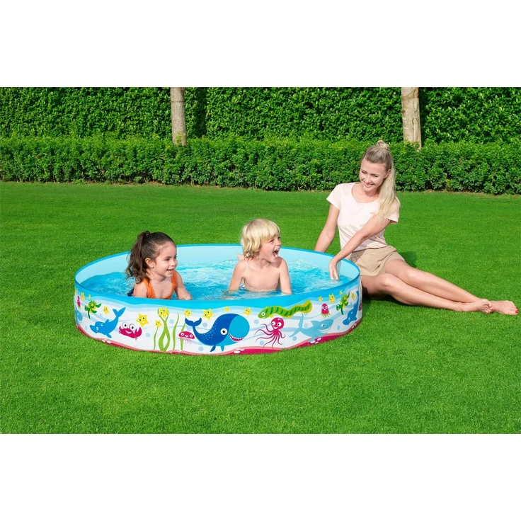 Bestway 'Fill'N Fun "Unterwasserwelt"' Planschbecken, Ø 152 x 25 cm, ab 2 Jahren, 435 Liter Wasserkapazität – Bild 3