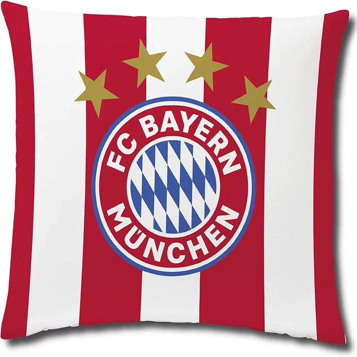 Kissen FC Bayern München Stripes 40 x 40 cm blau/weiß/rot