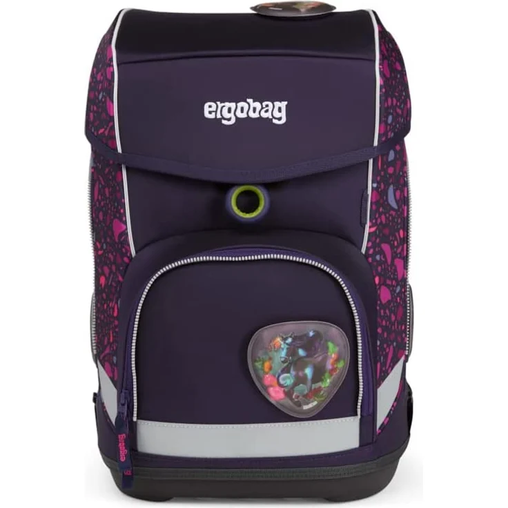 Ergobag Cubo 'PferdeflüstBärer', 5 tlg. Schulranzen-Set, 19 Liter, dunkelblau/lila – Bild 2