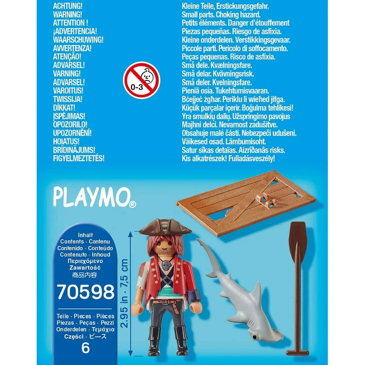 Playmobil Special Plus 70598 'Pirat mit Floß und Hammerhai', 6 Teile, ab 4 Jahren – Bild 4
