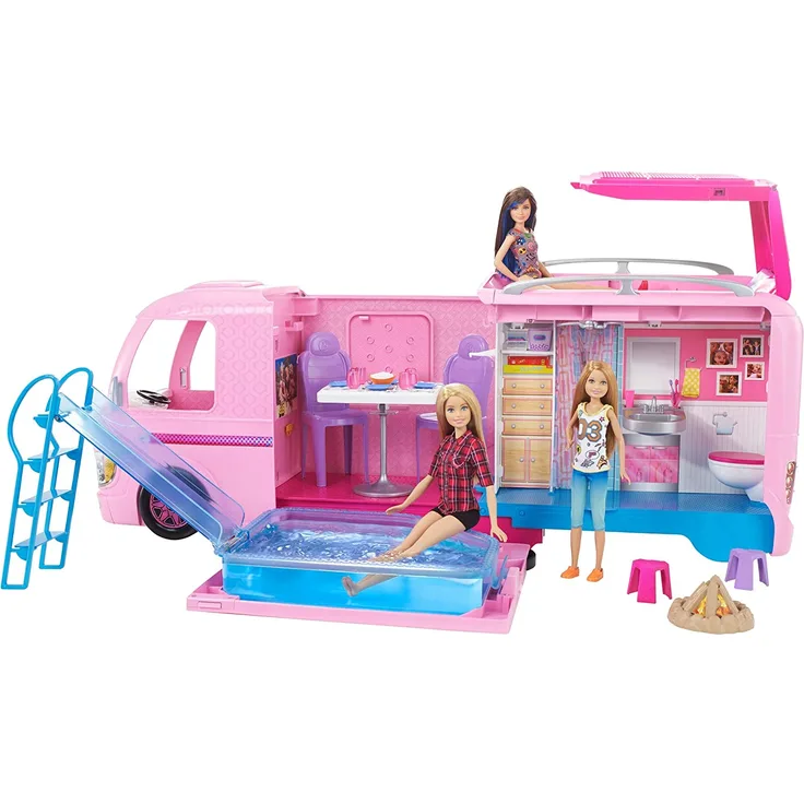 Barbie FBR34 'Super Abenteuer-Camper' Spielset, 60 cm lang, ab 3 Jahren