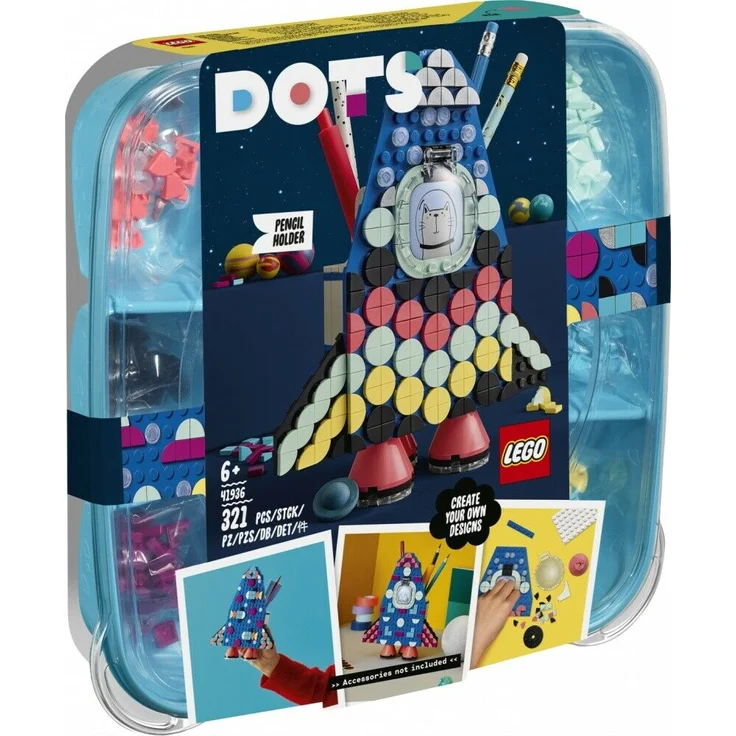 LEGO DOTS 41936 'Raketen Stiftehalter', 321 Teile, ab 6 Jahren - Preisvergleich – Bild 3