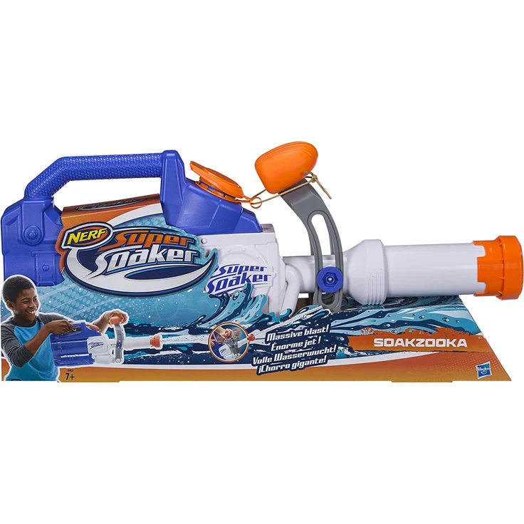 Nerf Super Soaker 'Soakzooka' Wasserpistole, mit 1,6 Liter Wassertank, Mega-Wasserstrahl, ab 7 Jahren – Bild 2