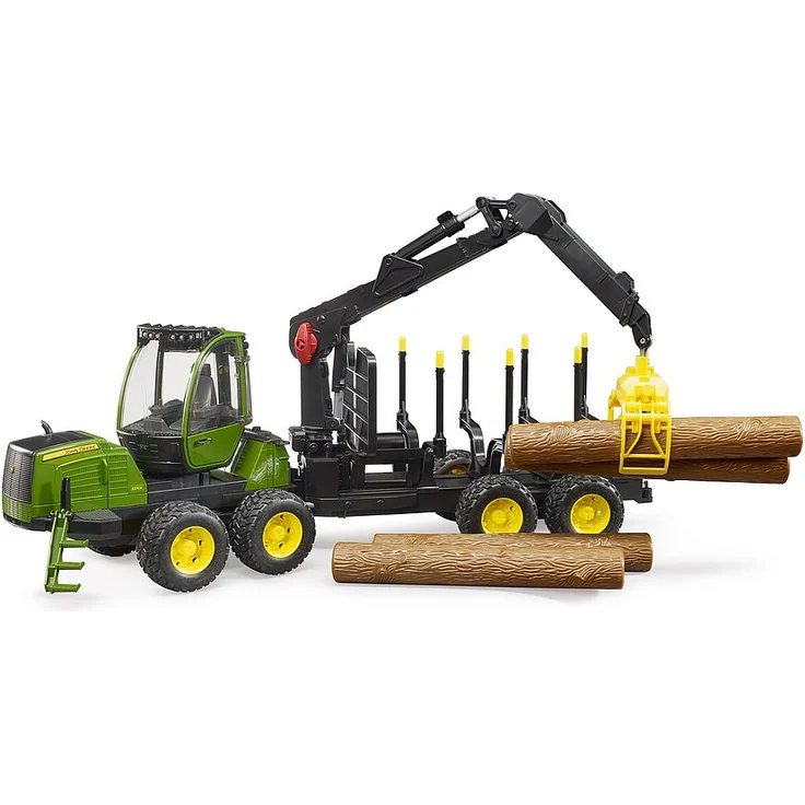 Bruder 02133 'John Deere 1210E Rückezug mit 4 Baumstämmen und Holzgreifer' Spielfahrzeug, um 360° schwenkbar, 64,0 × 16,4 × 22,5 cm, ab 4 Jahren - Preisvergleich – Bild 3