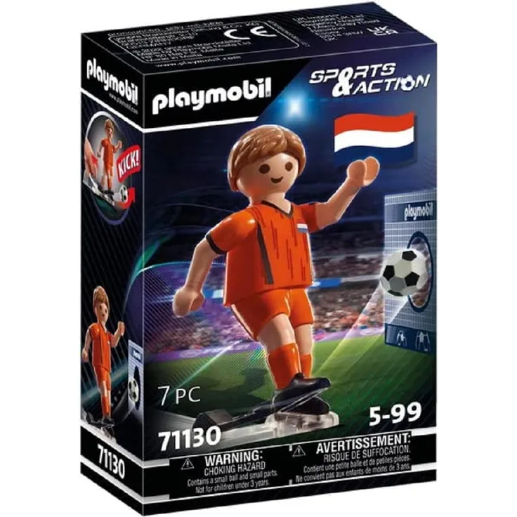 Playmobil Sports & Action 71130 'Fußballspieler Niederlande', 7 Teile, ab 5 Jahren