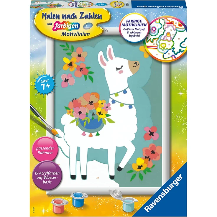 Ravensburger Malen nach Zahlen 20296 - No Probllama – Kinder ab 7 Jahren – Bild 1