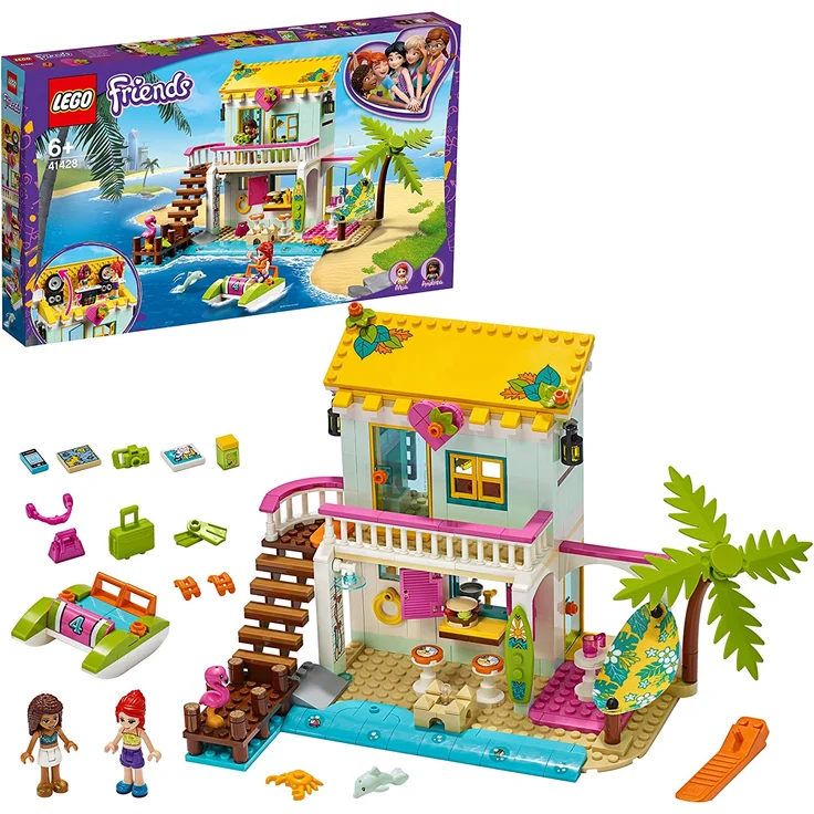 LEGO Friends 41428 'Strandhaus mit Tretboot', 444 Teile, ab 6 Jahren – Bild 1