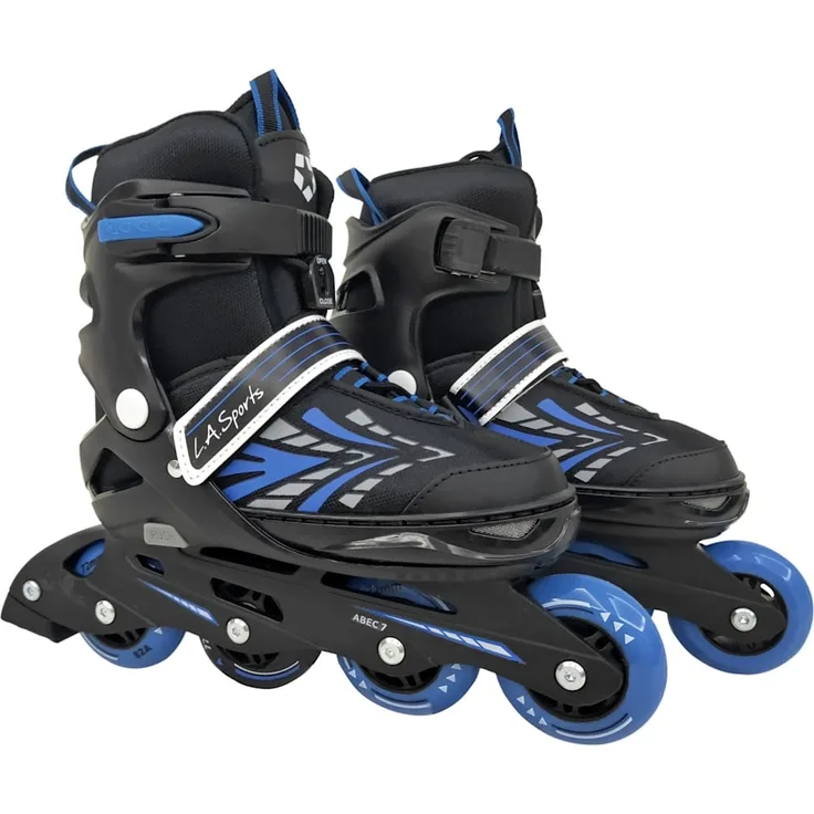 Inliner Skate Soft-Boot Kinder Jugend 5 Größen verstellbar Stripes blau unisex 29-33