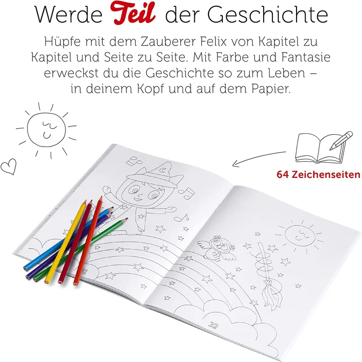 Tonies 'Ein magisches Malbuch + Kreativ-Tonie Zauberer - Freundschaftstag im Zauberwald', Hörfigur mit 90 Minuten Speicherkapazität für deine Musik, Geschichten, Hörbücher und eigene Audiodateien, ab 4 Jahren – Bild 5