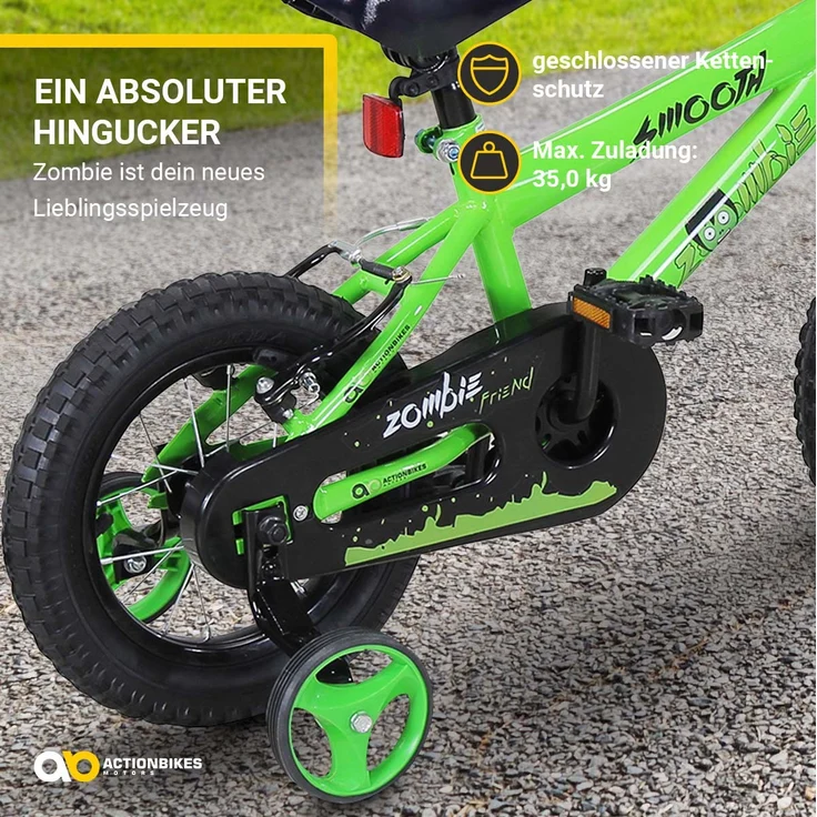 Actionbikes Kinderfahrrad Zombie 12 Zoll Kinderrad Stützräder Fahrrad Kinder – Bild 3