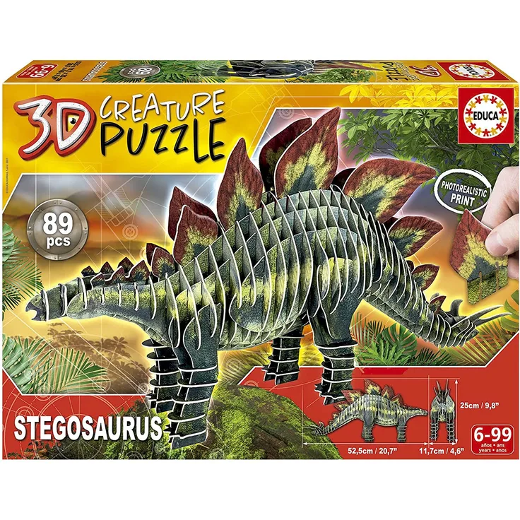 EDUCA - 3D Stegosaurus 89 Teile Puzzle