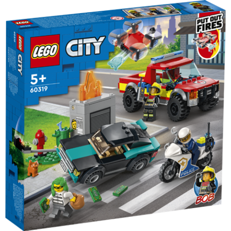 LEGO City 60319 'Löscheinsatz und Verfolgungsjagd', 295 Teile, ab 5 Jahren – Bild 1