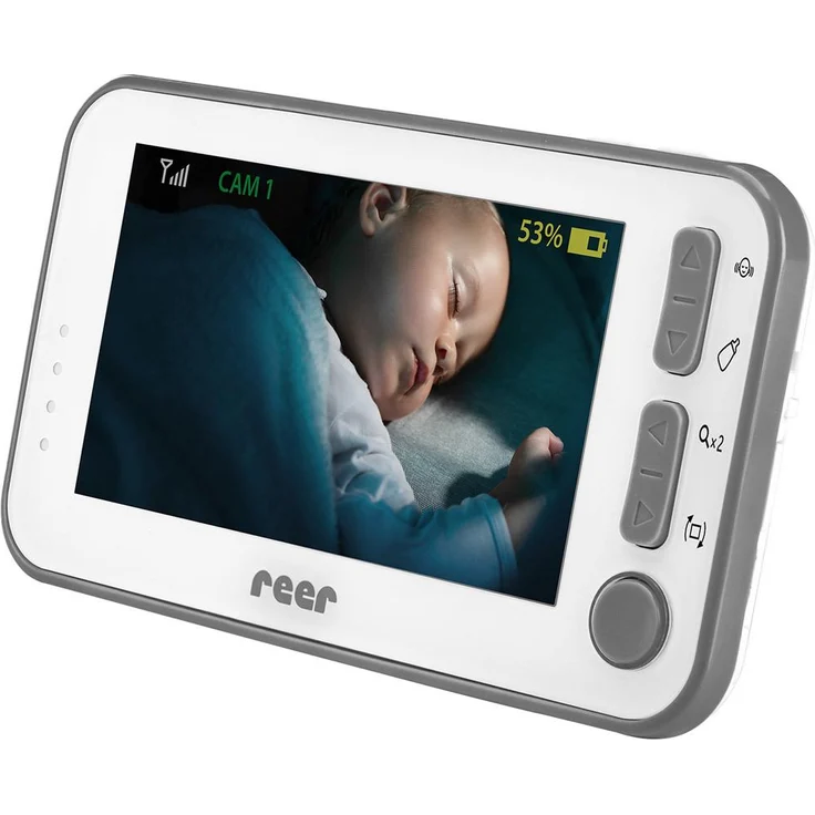 Reer 'L 80430' Video Babyphone, mit 300 m Reichweite, 50-Grad Weitwinkelkamera, ECO-Modus, 4,3" TFT Display, mit Bewegungs-Alarm – Bild 2
