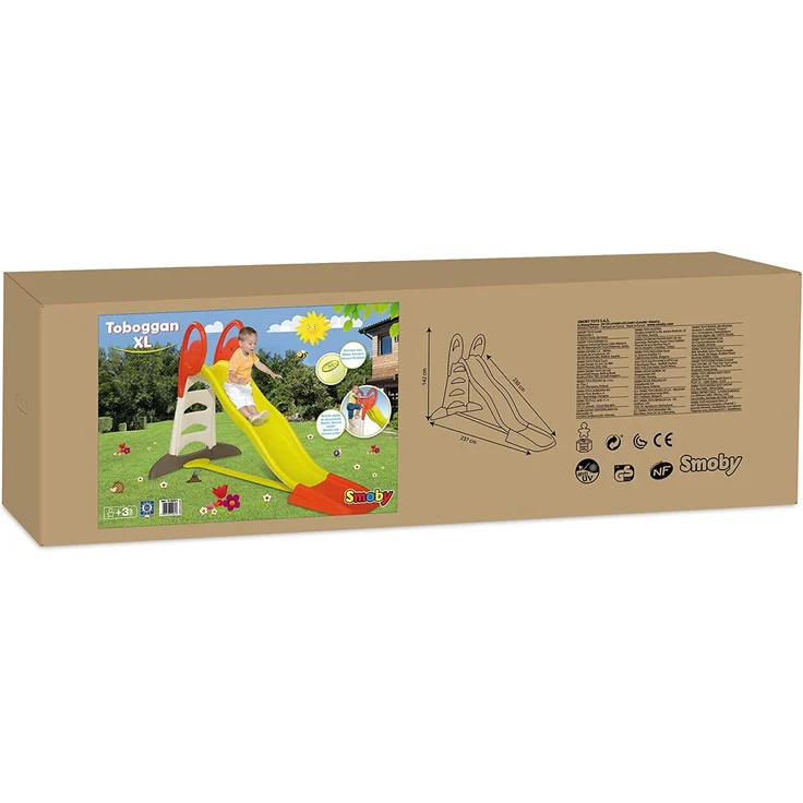 Smoby 'XL Doppel-Wellen-Rutsche', 237 x 142 x 112 cm, inkl. Anschluss für den Gartenschlauch, ab 3 Jahren, limette/rot – Bild 2