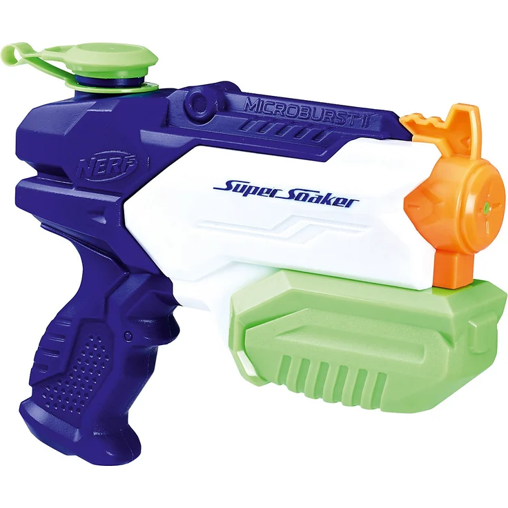 Nerf Super Soaker 'Microburst II' Wasserpistole, mit 295 ml Wassertank, 10 Meter Reichweite, ab 6 Jahren – Bild 1