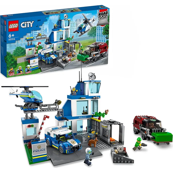 LEGO City 60316 'Polizeistation', 668 Teile, ab 6 Jahren