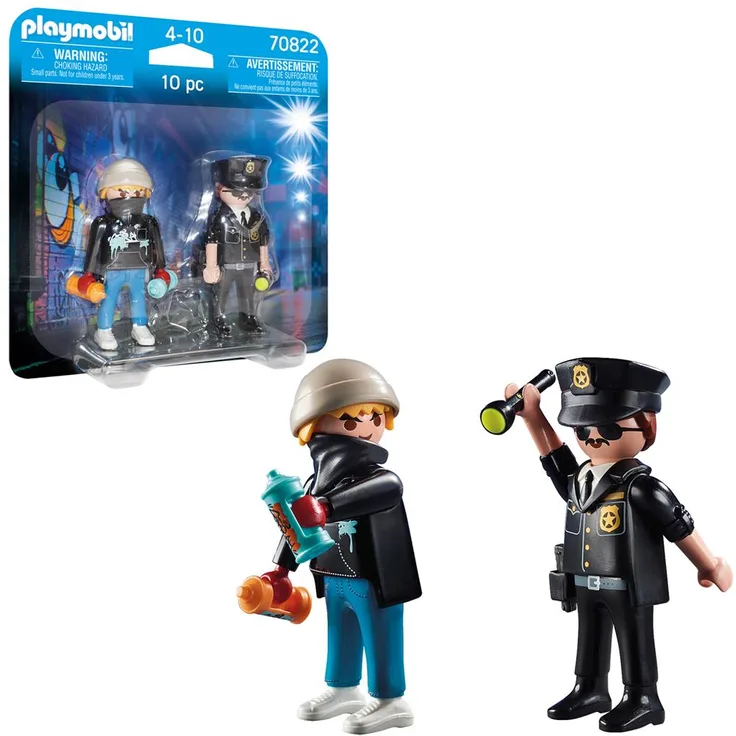 Playmobil City Action 70822 'DuoPack Polizist und Sprayer', 10 Teile, ab 4 Jahren