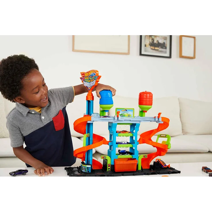 Hot Wheels City Color Shifters 'Mega Tower Auto-Waschanlage', ab 4 Jahren, inkl. 1 Fahrzeug mit Farbveränderung – Bild 7