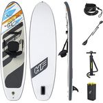 Bestway 'Hydro-Force™ SUP Allround Board-Set, White Cap', 305 x 84 x 12 cm, mit Paddel und Kajak-Sitz, max. belastbar bis 120 kg