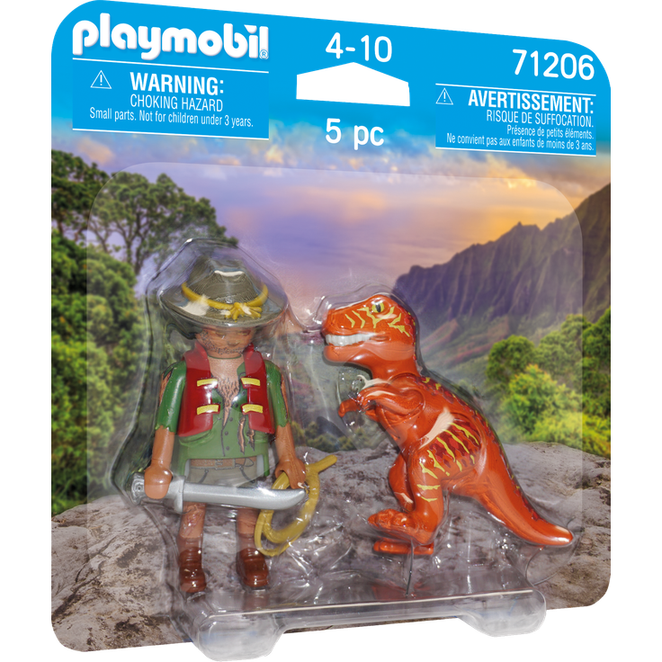 PLAYMOBIL Dinos 71206 'Abenteurer mit T-Rex', 5 Teile, ab 4 jahren