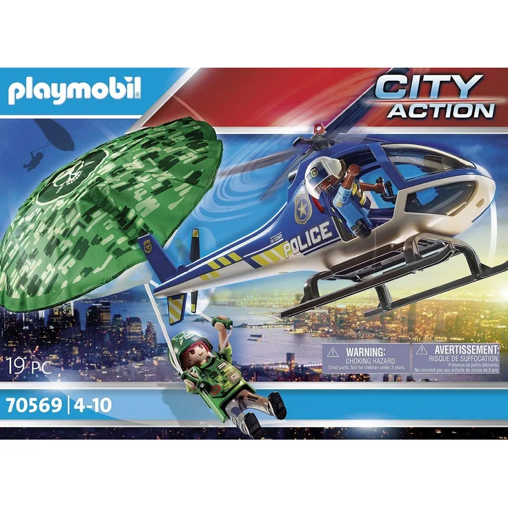 Playmobil City Action 70569 'Polizei-Hubschrauber: Fallschirm Verfolgung', 19 Teile, ab 4 Jahren – Bild 3