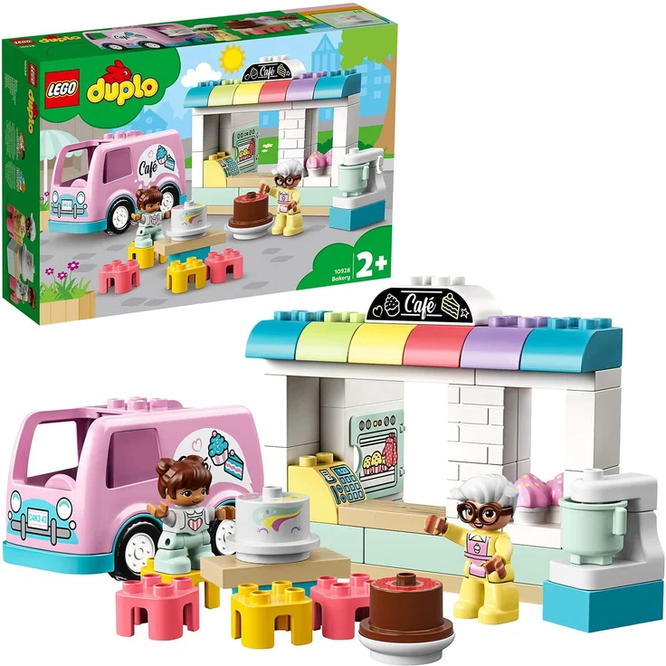 LEGO DUPLO 10928 'Tortenbäckerei', 46 Teile, ab 2 Jahren, Spielset mit Café-Wagen, Kuchen und Cupcakes, große Steine für Kleinkinder – Bild 1