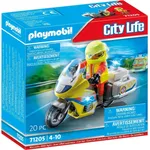 PLAYMOBIL City Life 71205 'Notarzt-Motorrad mit Blinklicht', 20 Teile, ab 4 Jahren
