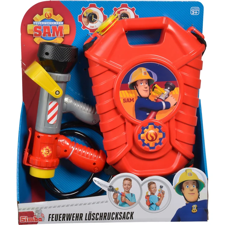 Simba Feuerwehrmann Sam 'Feuerwehr Tankrucksack', Wasserpistole mit Einfach- oder Mehrfachstrahl, 1800 ml Tankvolumen, 10 m Reichweite, ab 3 Jahren – Bild 6