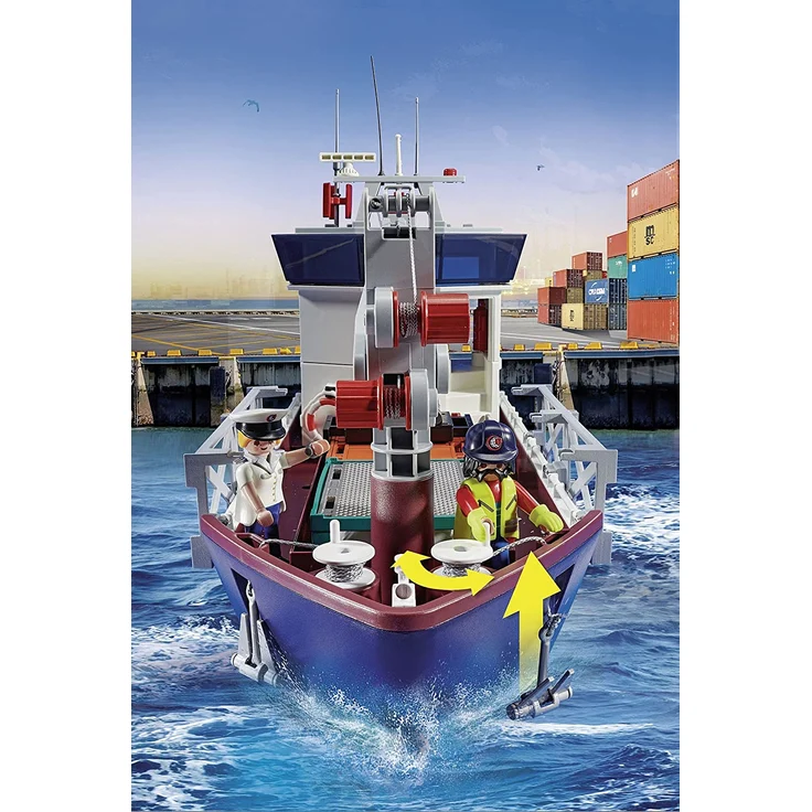 Playmobil City Action 70769 'Großes Containerschiff mit Zollboot', 135 Teile, ab 4 Jahren – Bild 4