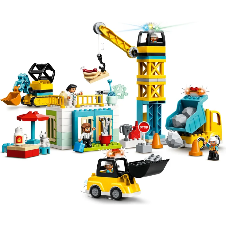 LEGO DUPLO 10933 'Große Baustelle mit Licht und Ton', 123 Teile, ab 2 Jahren – Bild 6