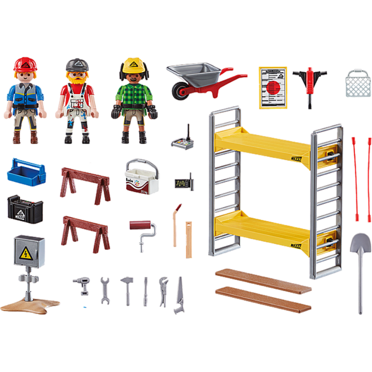 Playmobil City Action 70446 'Baugerüst mit Handwerkern', 51 Teile, ab 5 Jahren – Bild 2